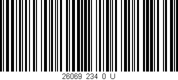 Código de barras (EAN, GTIN, SKU, ISBN): '26069_234_0_U'