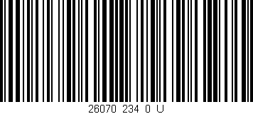 Código de barras (EAN, GTIN, SKU, ISBN): '26070_234_0_U'