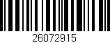 Código de barras (EAN, GTIN, SKU, ISBN): '26072915'