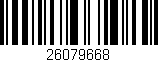 Código de barras (EAN, GTIN, SKU, ISBN): '26079668'