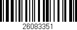 Código de barras (EAN, GTIN, SKU, ISBN): '26083351'
