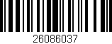 Código de barras (EAN, GTIN, SKU, ISBN): '26086037'