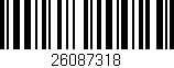 Código de barras (EAN, GTIN, SKU, ISBN): '26087318'