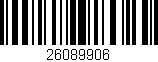 Código de barras (EAN, GTIN, SKU, ISBN): '26089906'