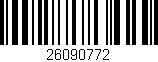 Código de barras (EAN, GTIN, SKU, ISBN): '26090772'