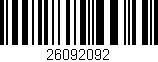 Código de barras (EAN, GTIN, SKU, ISBN): '26092092'