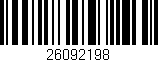Código de barras (EAN, GTIN, SKU, ISBN): '26092198'
