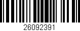 Código de barras (EAN, GTIN, SKU, ISBN): '26092391'