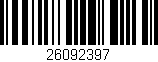 Código de barras (EAN, GTIN, SKU, ISBN): '26092397'