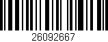 Código de barras (EAN, GTIN, SKU, ISBN): '26092667'