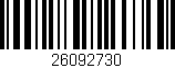 Código de barras (EAN, GTIN, SKU, ISBN): '26092730'