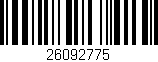 Código de barras (EAN, GTIN, SKU, ISBN): '26092775'
