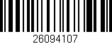 Código de barras (EAN, GTIN, SKU, ISBN): '26094107'