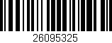 Código de barras (EAN, GTIN, SKU, ISBN): '26095325'
