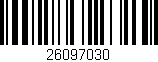 Código de barras (EAN, GTIN, SKU, ISBN): '26097030'