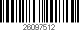 Código de barras (EAN, GTIN, SKU, ISBN): '26097512'