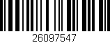 Código de barras (EAN, GTIN, SKU, ISBN): '26097547'