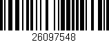 Código de barras (EAN, GTIN, SKU, ISBN): '26097548'