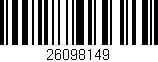 Código de barras (EAN, GTIN, SKU, ISBN): '26098149'