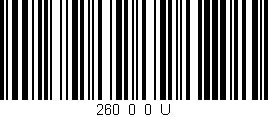 Código de barras (EAN, GTIN, SKU, ISBN): '260_0_0_U'