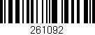 Código de barras (EAN, GTIN, SKU, ISBN): '261092'