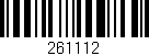 Código de barras (EAN, GTIN, SKU, ISBN): '261112'