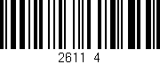 Código de barras (EAN, GTIN, SKU, ISBN): '2611_4'