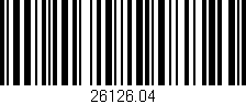 Código de barras (EAN, GTIN, SKU, ISBN): '26126.04'