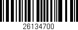 Código de barras (EAN, GTIN, SKU, ISBN): '26134700'