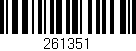 Código de barras (EAN, GTIN, SKU, ISBN): '261351'