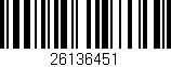 Código de barras (EAN, GTIN, SKU, ISBN): '26136451'