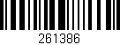 Código de barras (EAN, GTIN, SKU, ISBN): '261386'