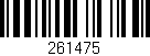 Código de barras (EAN, GTIN, SKU, ISBN): '261475'
