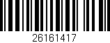 Código de barras (EAN, GTIN, SKU, ISBN): '26161417'