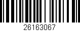 Código de barras (EAN, GTIN, SKU, ISBN): '26163067'