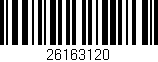 Código de barras (EAN, GTIN, SKU, ISBN): '26163120'