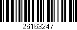 Código de barras (EAN, GTIN, SKU, ISBN): '26163247'