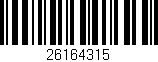 Código de barras (EAN, GTIN, SKU, ISBN): '26164315'