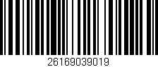 Código de barras (EAN, GTIN, SKU, ISBN): '26169039019'