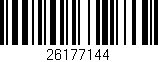 Código de barras (EAN, GTIN, SKU, ISBN): '26177144'