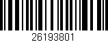 Código de barras (EAN, GTIN, SKU, ISBN): '26193801'