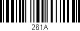 Código de barras (EAN, GTIN, SKU, ISBN): '261A'