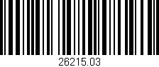 Código de barras (EAN, GTIN, SKU, ISBN): '26215.03'