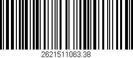 Código de barras (EAN, GTIN, SKU, ISBN): '2621511063.38'
