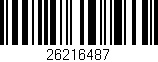 Código de barras (EAN, GTIN, SKU, ISBN): '26216487'