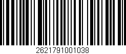 Código de barras (EAN, GTIN, SKU, ISBN): '2621791001038'