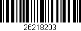 Código de barras (EAN, GTIN, SKU, ISBN): '26218203'