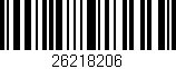 Código de barras (EAN, GTIN, SKU, ISBN): '26218206'