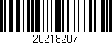 Código de barras (EAN, GTIN, SKU, ISBN): '26218207'