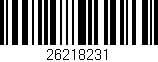 Código de barras (EAN, GTIN, SKU, ISBN): '26218231'